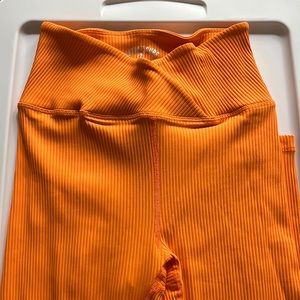 Year of Ours Veronica Ribbed Legging Orange Sherbet Small